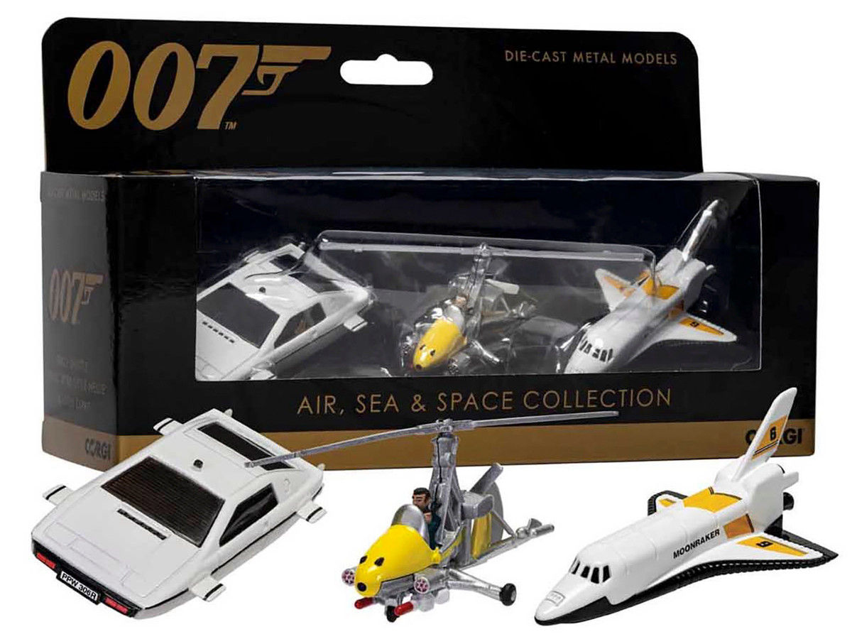Air Sea and Space Collection "James Bond 007" Set of 3 Pieces Diecast Models