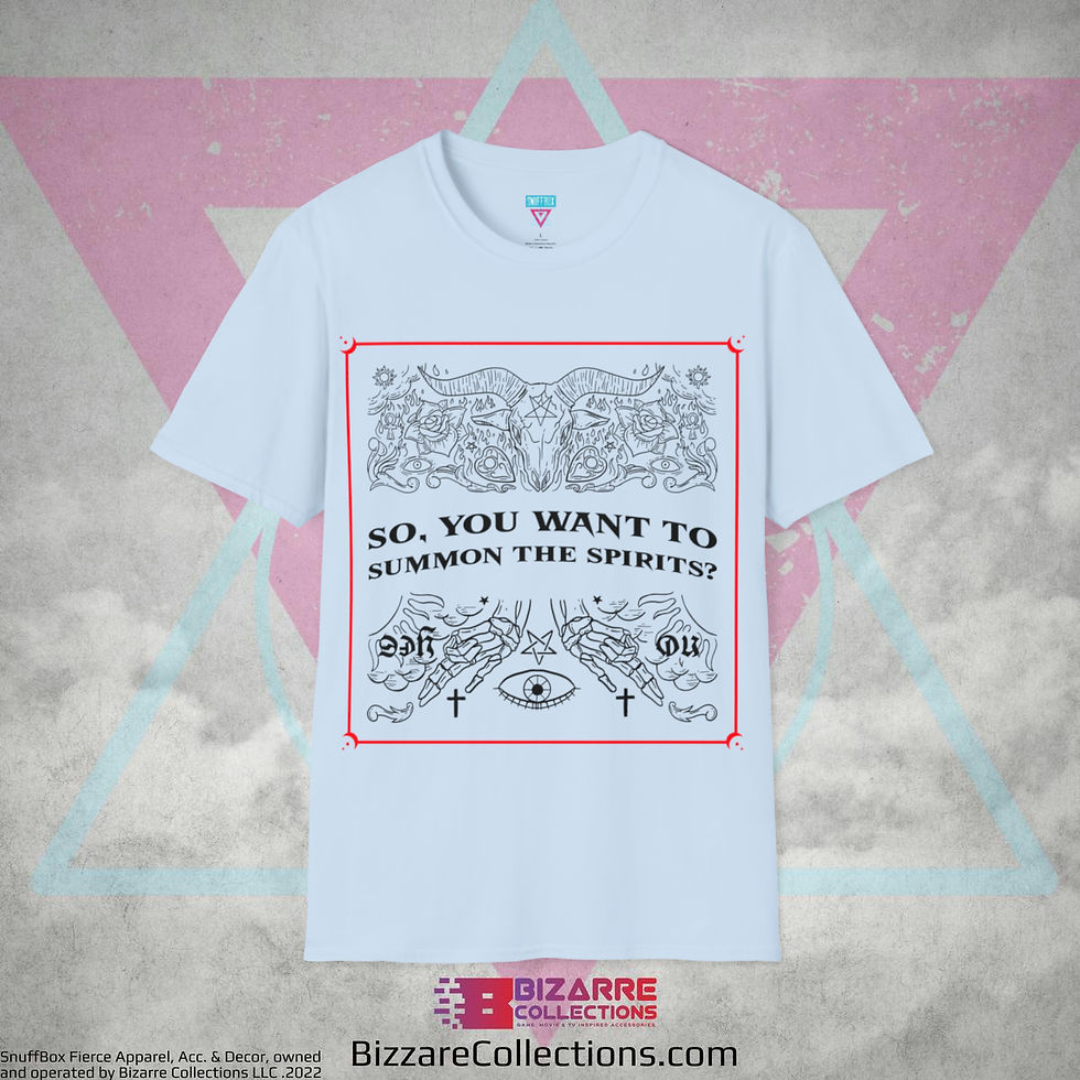 Miniatura: 'Summon the Spirits?' by Snuffbox Unisex Softstyle T-Shirt