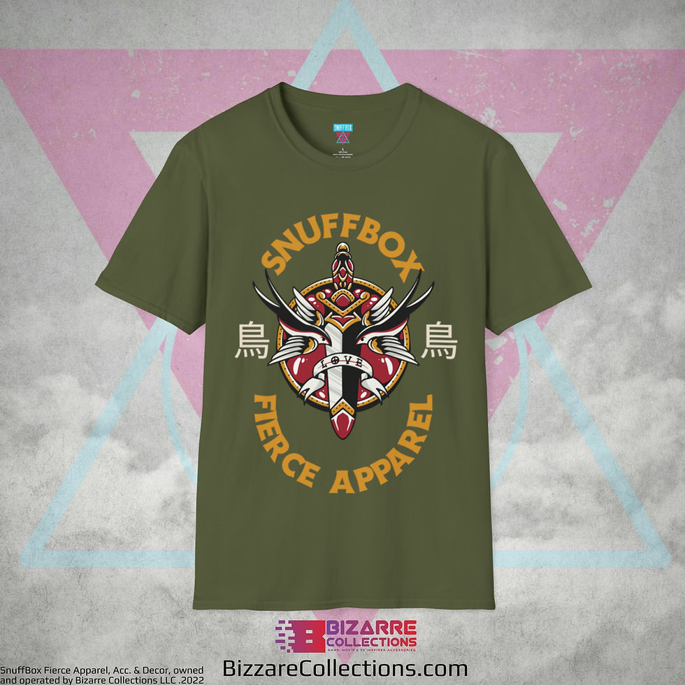 Thumbnail: 'Snuffbox Tattoo Dagger' by Snuffbox Unisex Softstyle T-Shirt