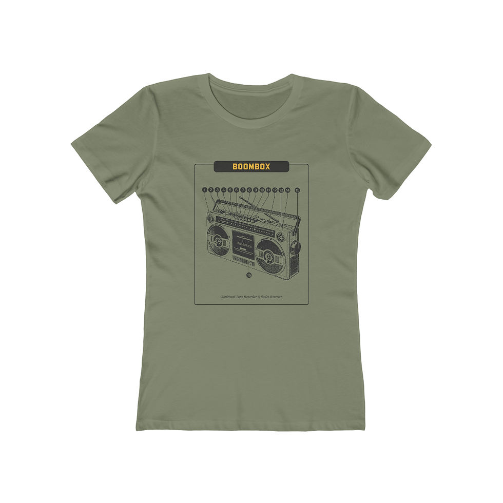 Thumbnail: 'Boombox' by Snuffbox Women's The Boyfriend Tee