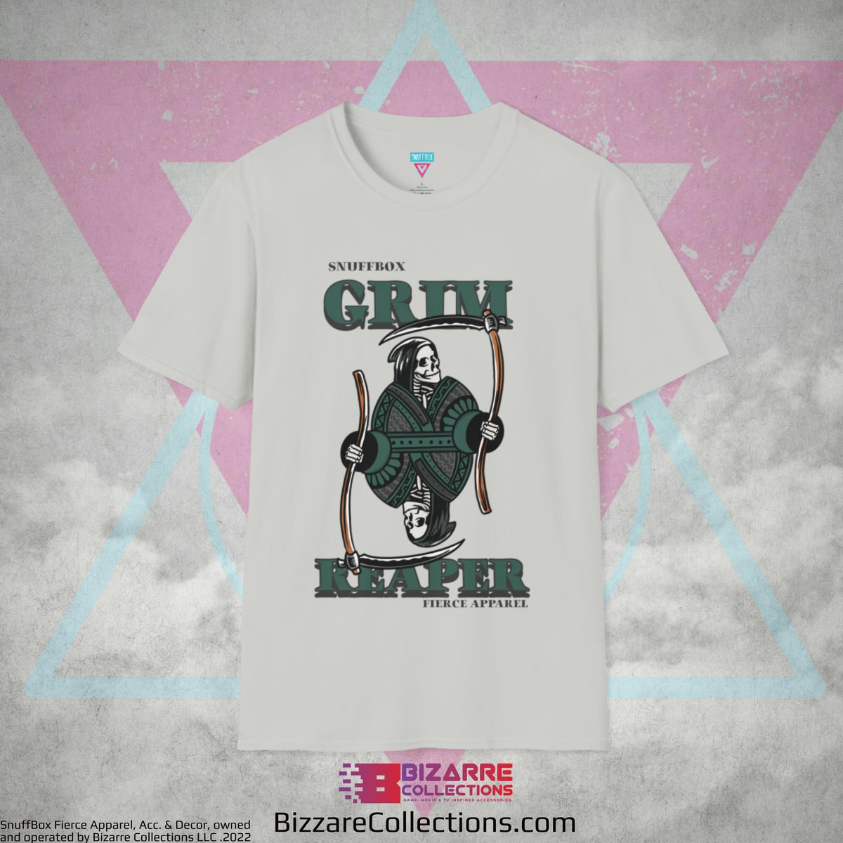 'Grim Reaper Card' by Snuffbox Unisex Softstyle T-Shirt