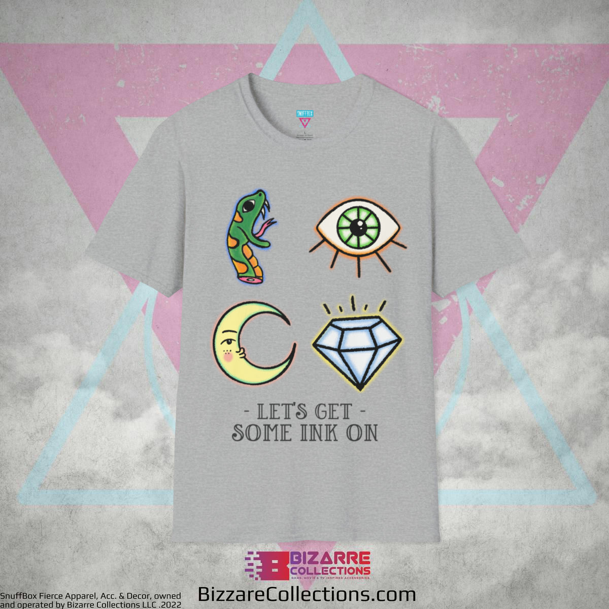 'Let's get Some Ink On' by Snuffbox Unisex Softstyle T-Shirt