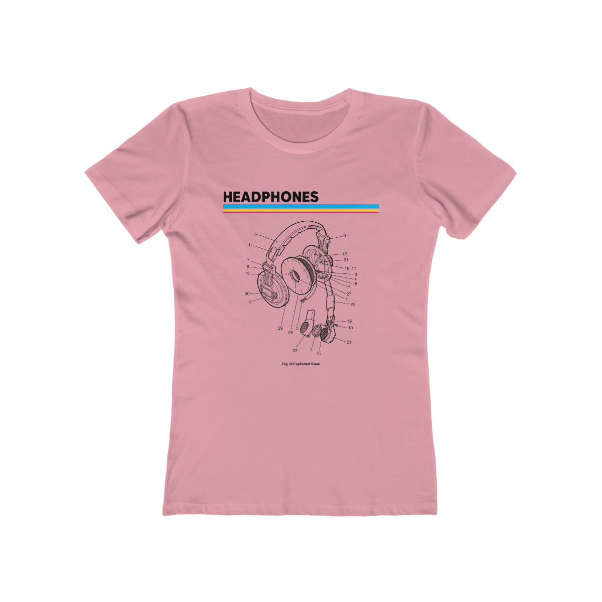 'Headphones' by Snuffbox Women's The Boyfriend Tee