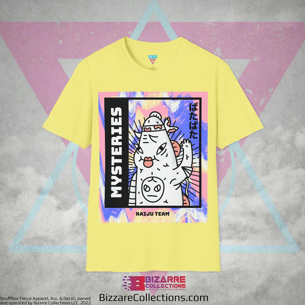 Miniatura: 'Mysteries Dino' by Snuffbox Unisex Softstyle T-Shirt