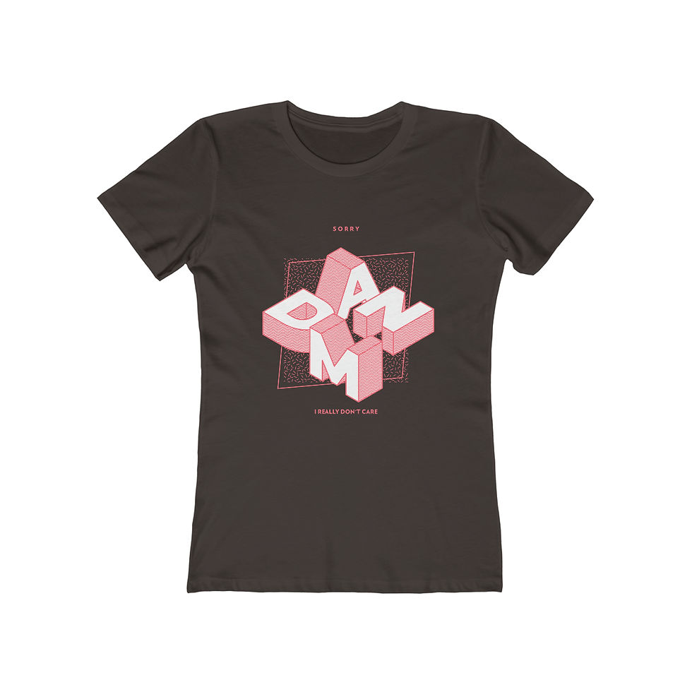 Thumbnail: 'D.A.M.N' by Snuffbox Women's The Boyfriend Tee
