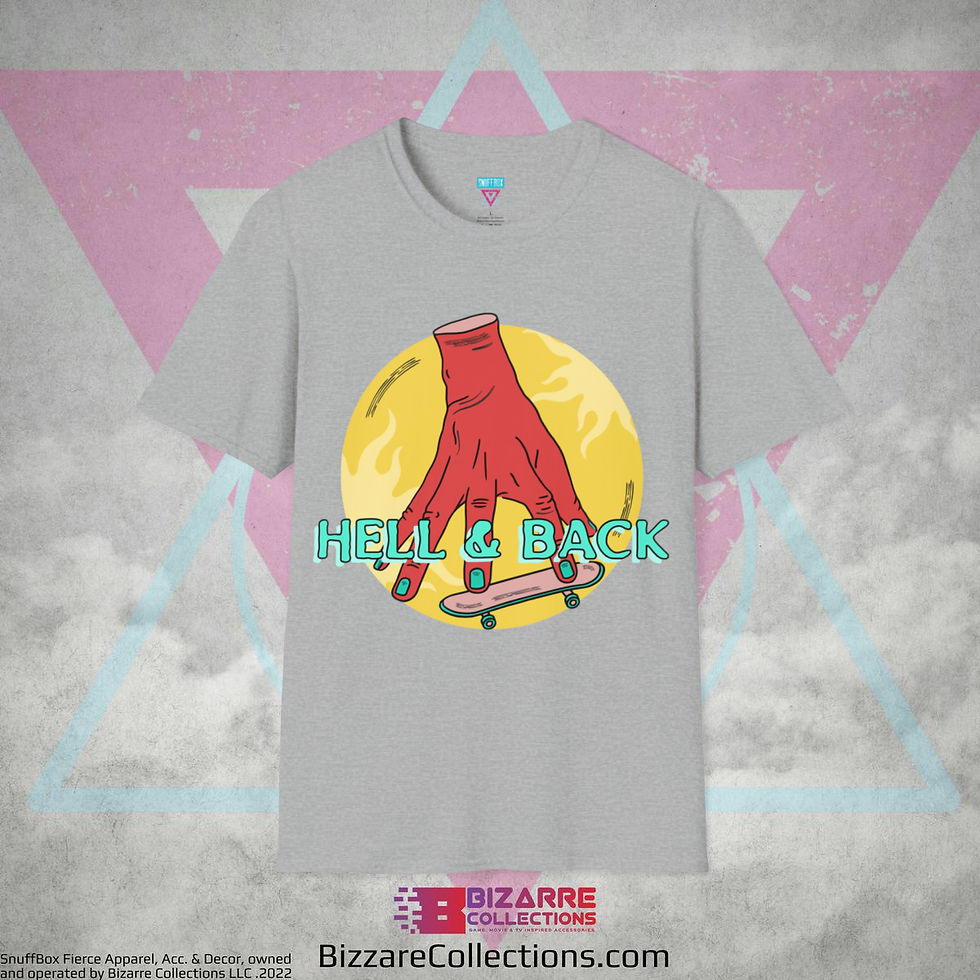 Thumbnail: 'Skater Hell and Back' by Snuffbox Unisex Softstyle T-Shirt