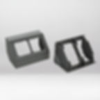C-Line 2 Way Angled Socket Surround in Dark Grey - 2 part