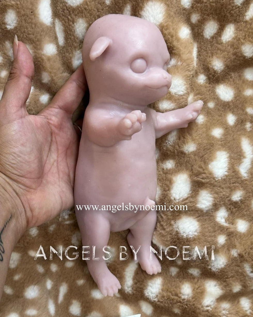 Thumbnail: Blank Unpainted Kit - Teddy Puppy FBS Silicone Baby Doll - 8 Inch