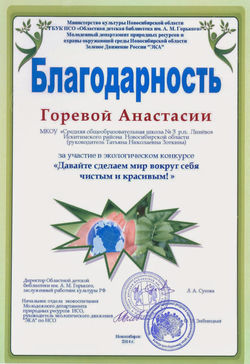 Picasa - Благодарность Горевой Насте