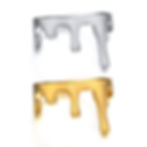 Silver and gold drip rings on white background, stylish jewelry 9to5Jewels