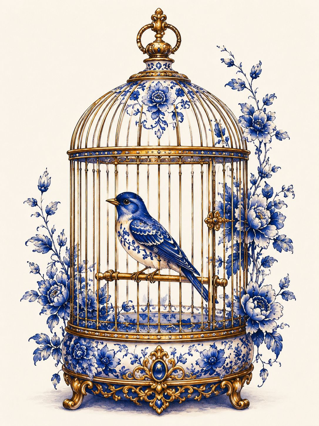 Caged in blue