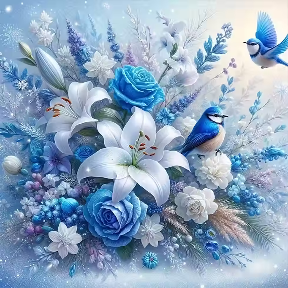 Thumbnail: Vogels en bloemen