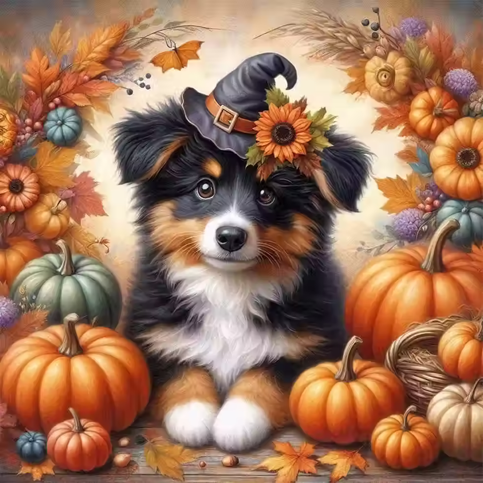 Thumbnail: Herfst hondje