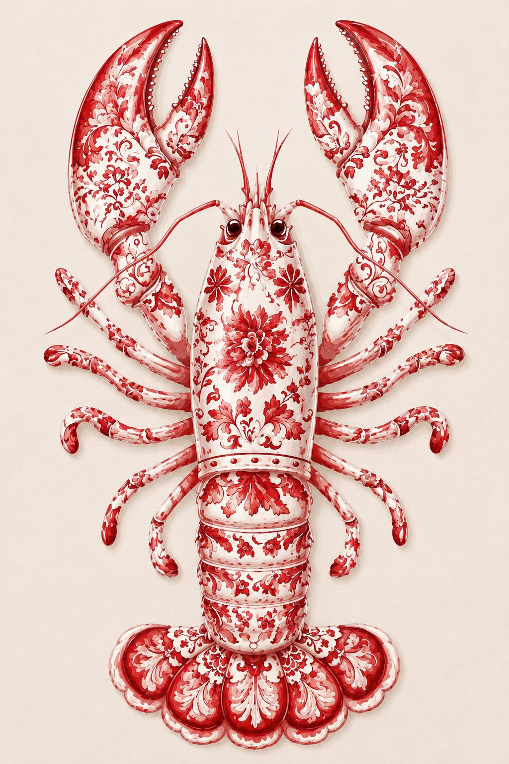 Crimson Porcelain