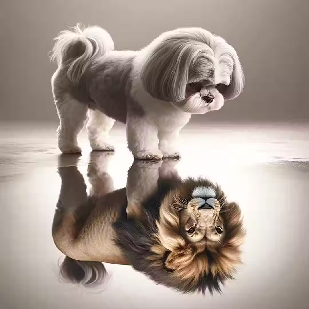 Hondje & leeuw