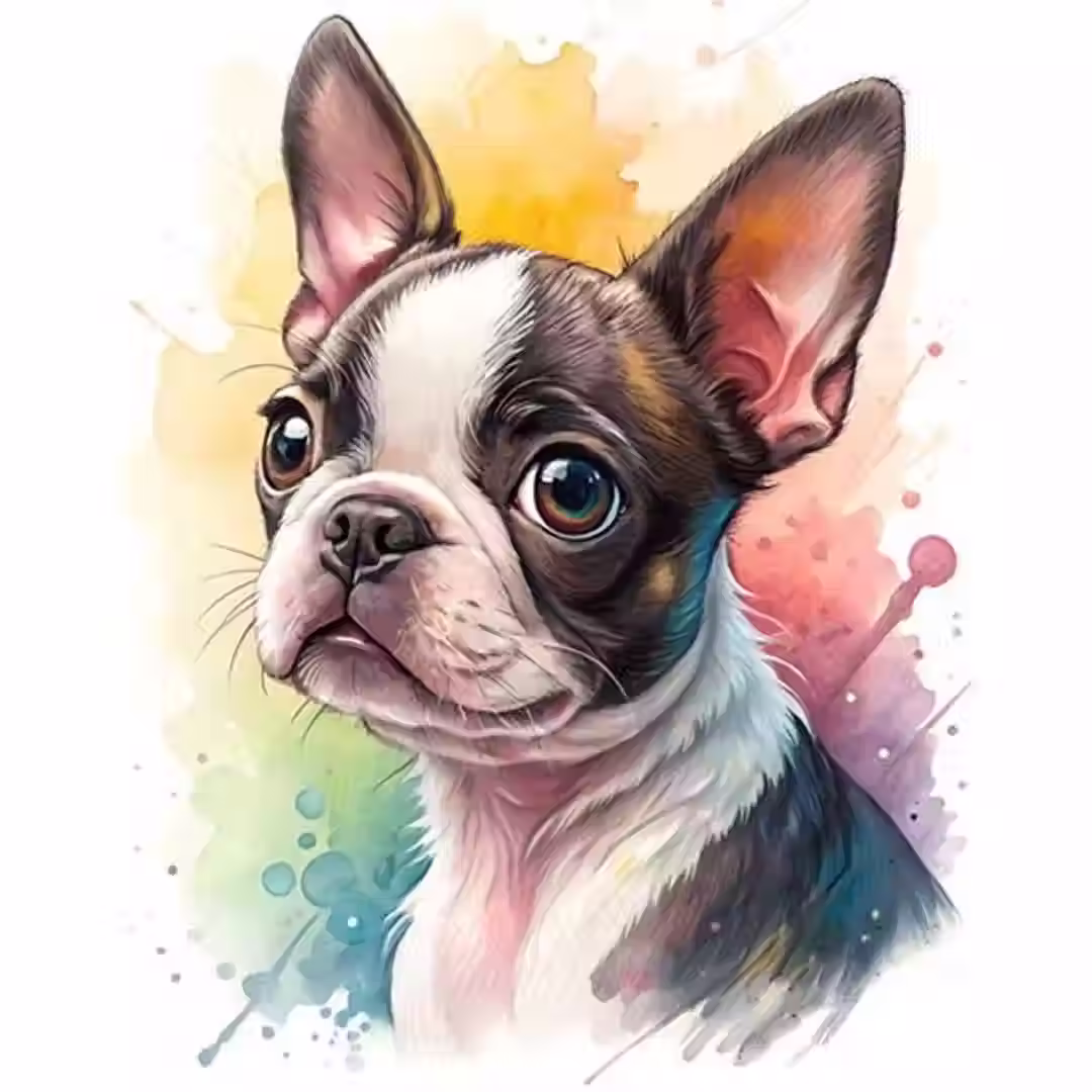 Kleurrijke hond