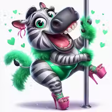 Grappige zebra