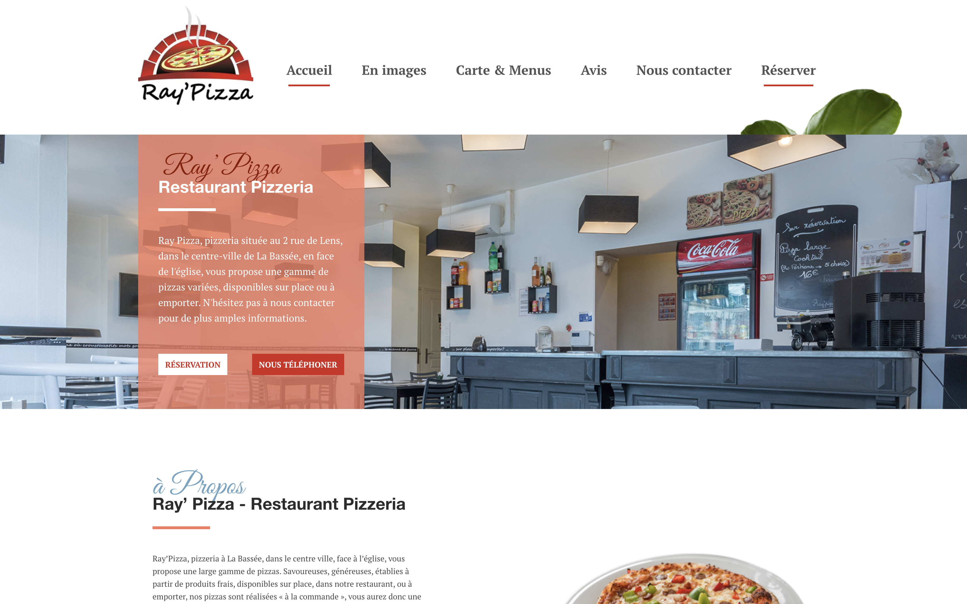 Création Site internet pour restaurant