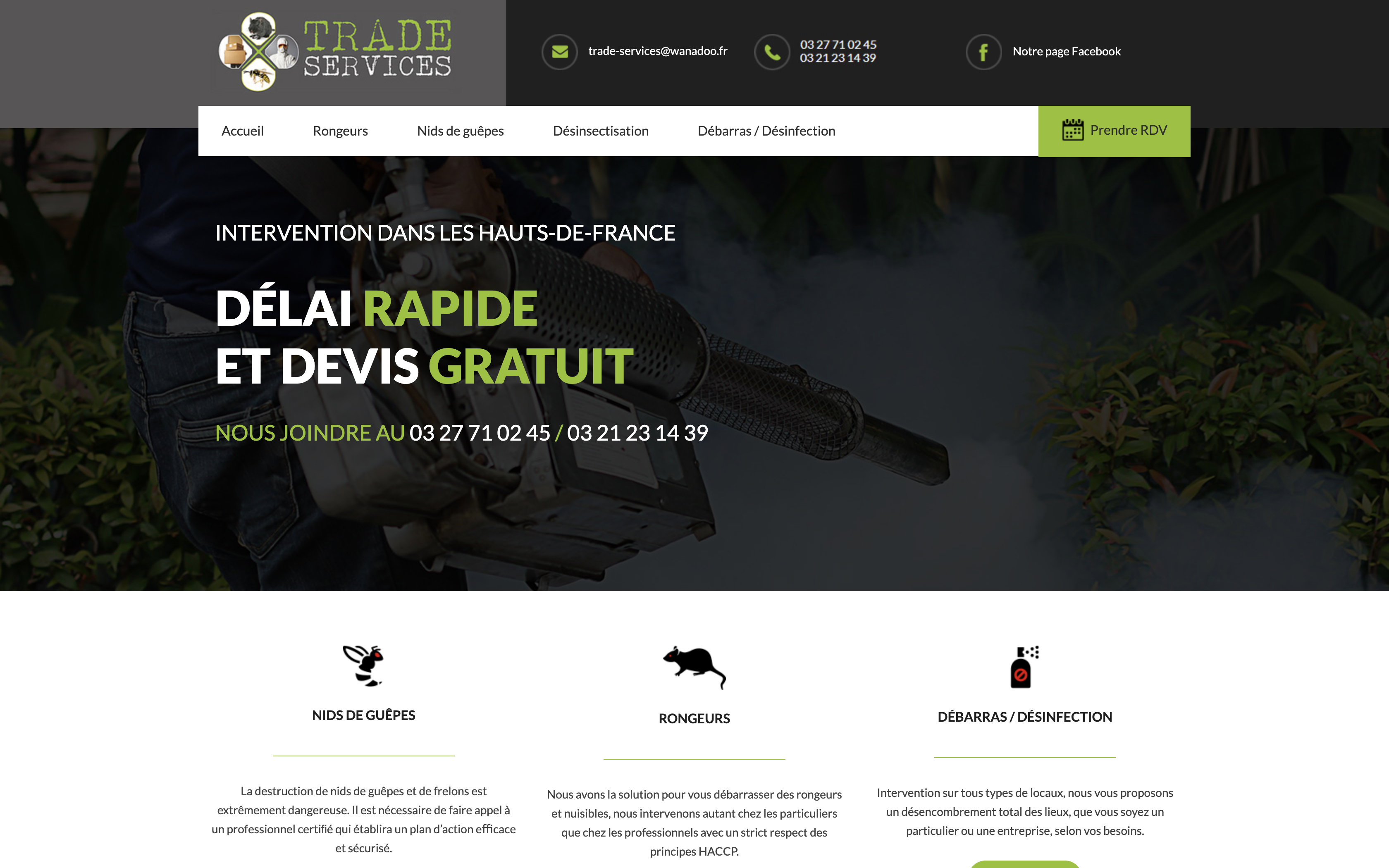 Création du site Trade Services