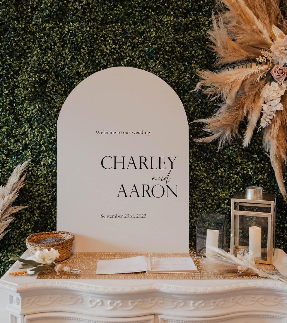 Rustic wedding setup in Denham Springs venue