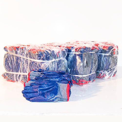 blue palm latex coated worker glove /china