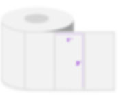 3"x1" white dirce themal label roll 1" core.