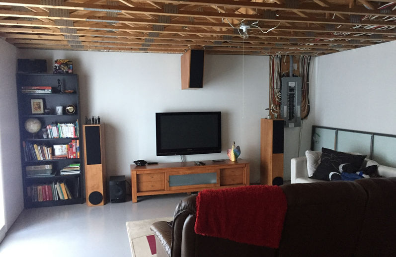 Homme à tout faire - Fabrication d'un plafond suspendu en bois à Québec. 