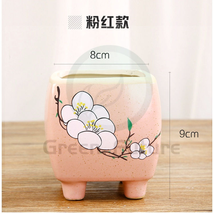Thumbnail: Succulent Pot Cactus Pot Ceramic Pot  Zakka Minimalism Planter Pasu Seramik花盆