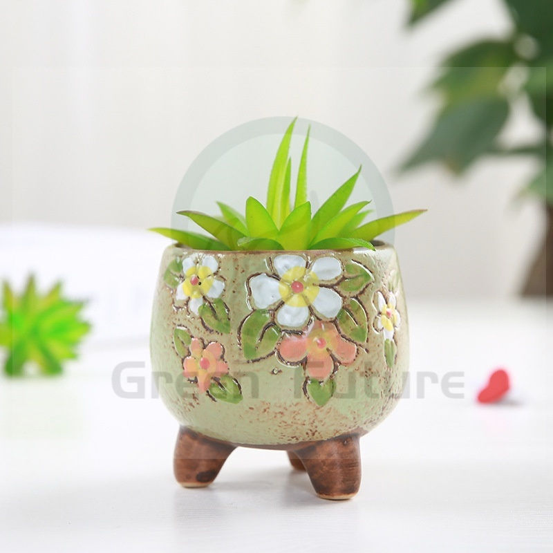 Thumbnail: Succulent Pot Cactus Pot Ceramic Pot  Zakka Minimalism   Planter Pasu Seramik