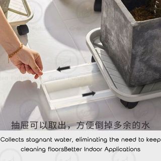 Thumbnail: Plant Pot Base Roller Moving Tray With Wheel Tray 滚轮底座可置物