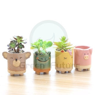 Thumbnail: Succulent Pot Ceramic Pot  Zakka Minimalism Planter Pasu Seramik Putih kaktus