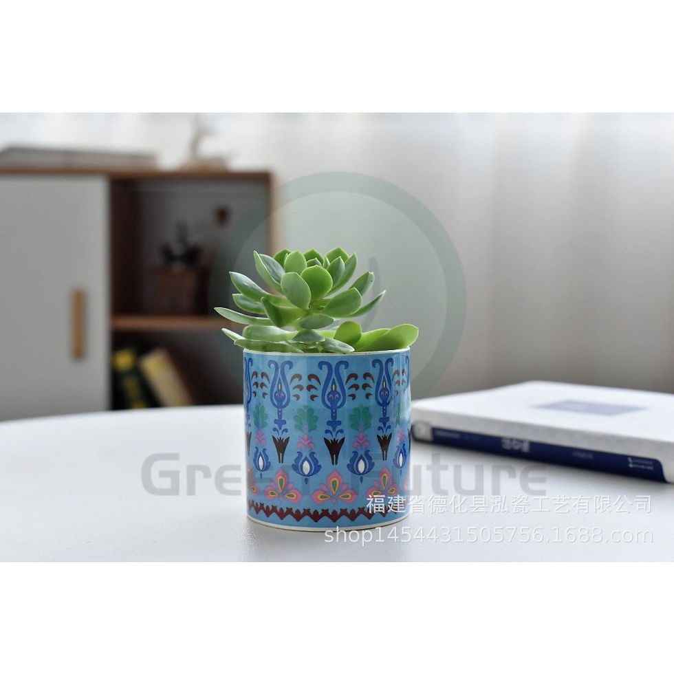 Thumbnail: Succulent Pot Cactus Pot Ceramic Pot Zakka Minimalism Planter Pasu Seramik Putih