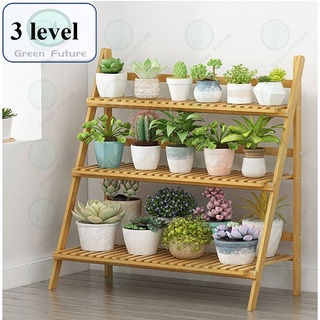 Thumbnail: Flower Rack Plant Rack Wooden Flower Garden Rack Potted Plant Stand Rak 植物花架