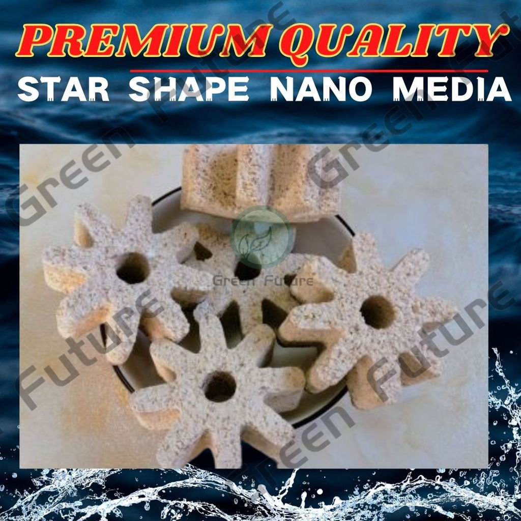 Star shape bio media Nano Quartz Bio Home Filter Media Bacteria House 八角细菌屋