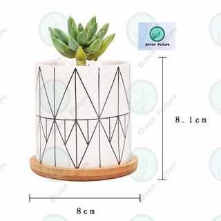 Thumbnail: Creative Round Ceramic Pot White Porcelain Flower Pot 欧式风格陶瓷盆