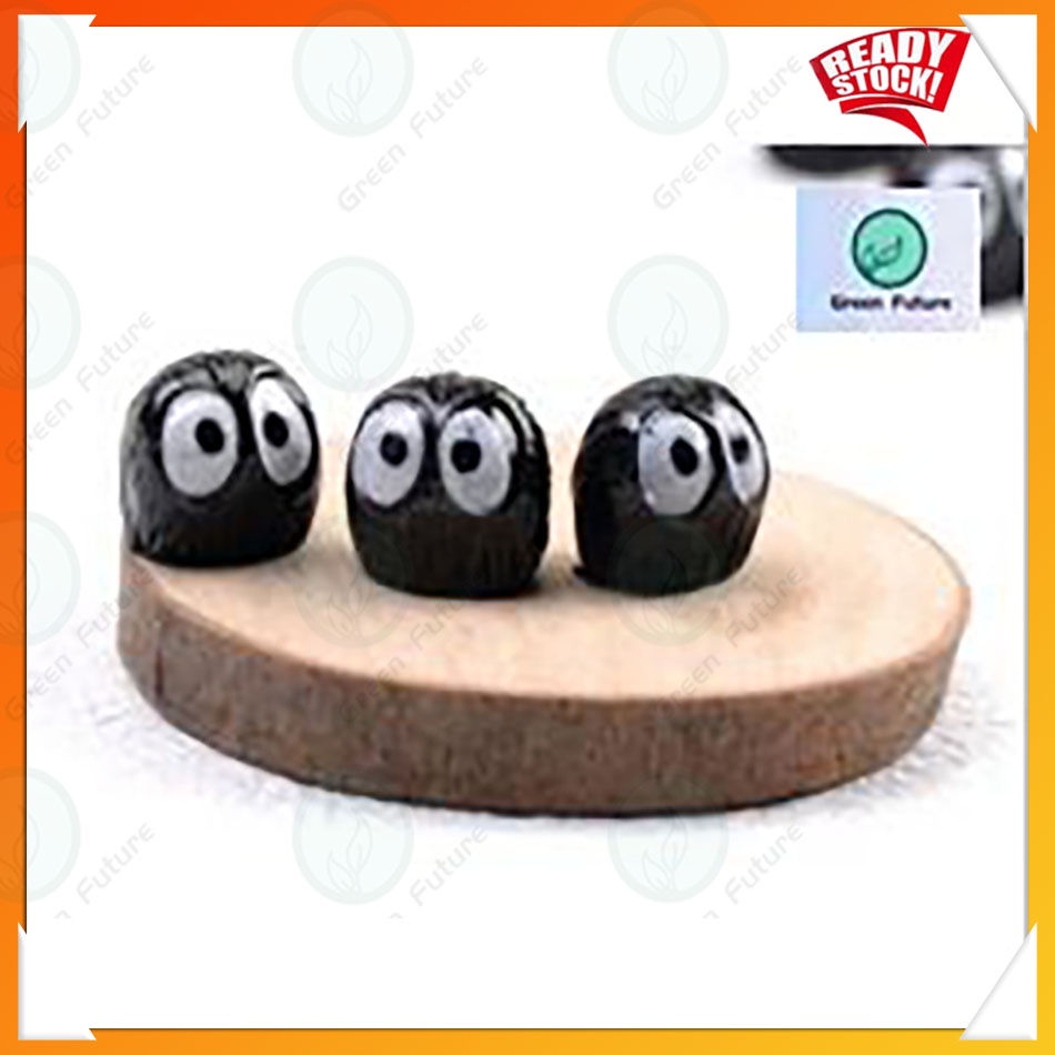 Miniature Mini for Succulent Terrarium Bonsai Cake Mini Cute Decor 黑煤球单个盆栽摆件 Coa