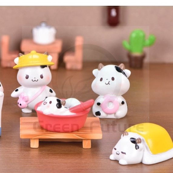 Thumbnail: 卡通奶牛盆栽摆件 Cute Dairy Cow potted plant decoration
