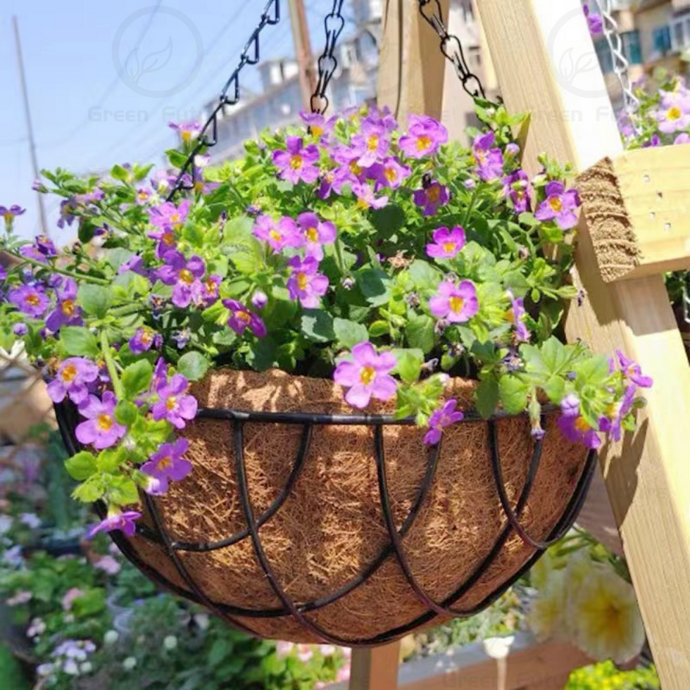 Thumbnail: 椰棕圆形悬挂盆 Coconut palm round hanging basket Hanging basket pot, rolan pot