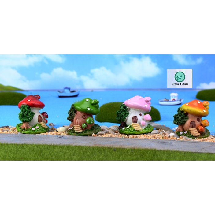 Thumbnail: 蘑菇造型屋子盆栽配件 Mushroom shaped house potting accessories