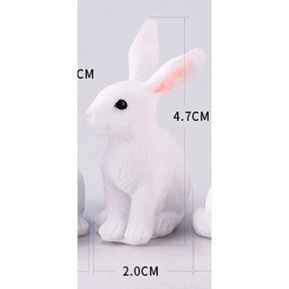 Thumbnail: 白兔一家亲子盆栽配件 White Rabbit Family Potting Plant Accessories