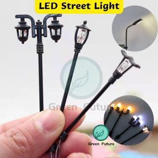 街灯 1 Pcs Miniature Diorama LED Street Light Lamp Fairy 路灯 Garden Home Micro Land
