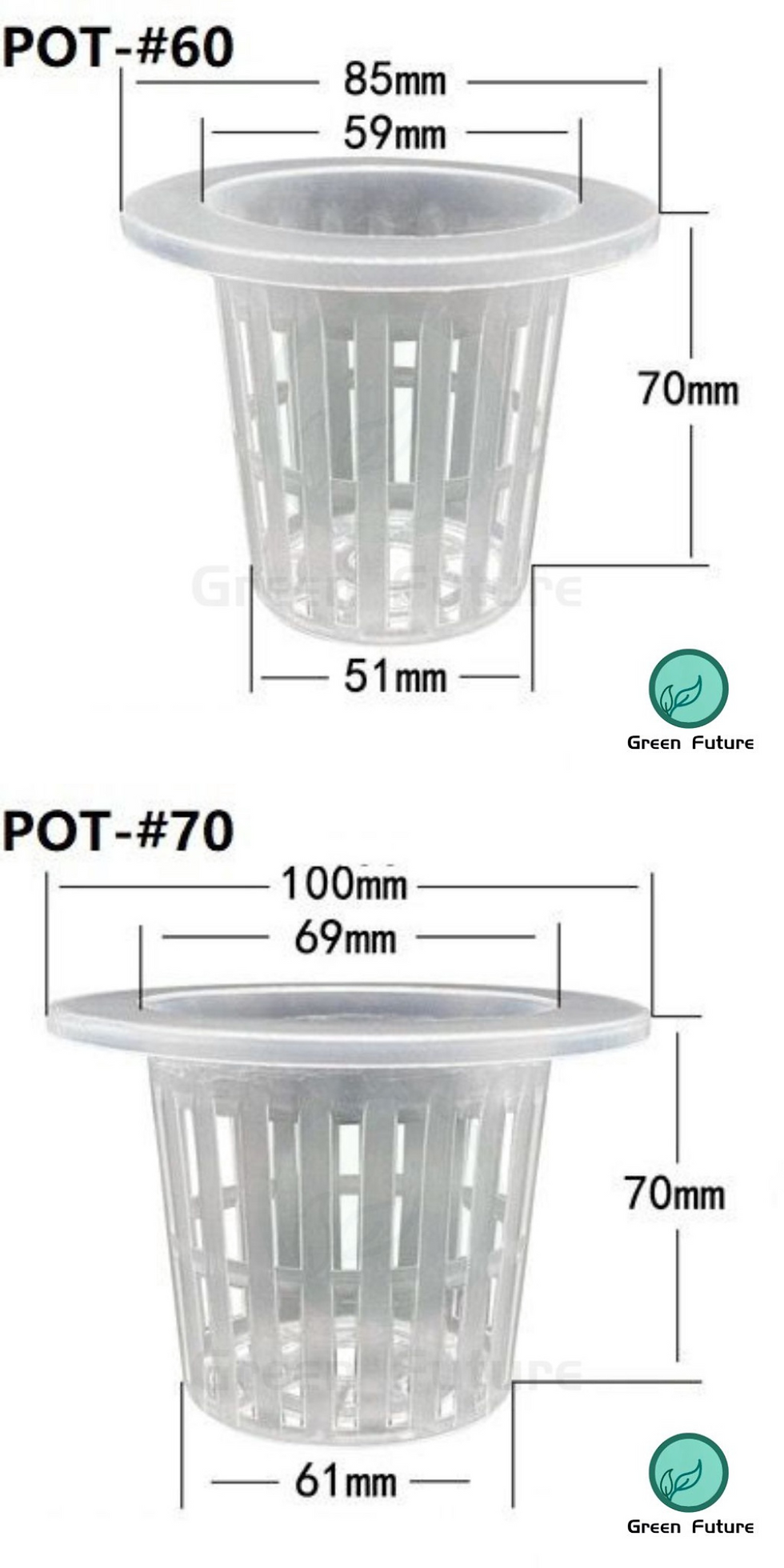 Thumbnail: Hydroponics Aquaponics Planting Cup Net Pot sistem hidroponik Basket Net Pot