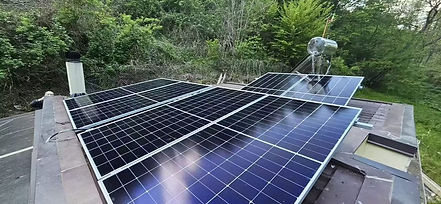 Solar panels on a roof