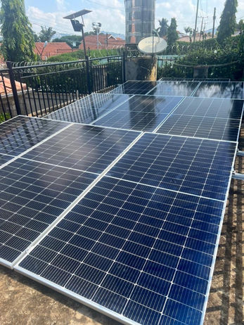 Solar panels on a roof