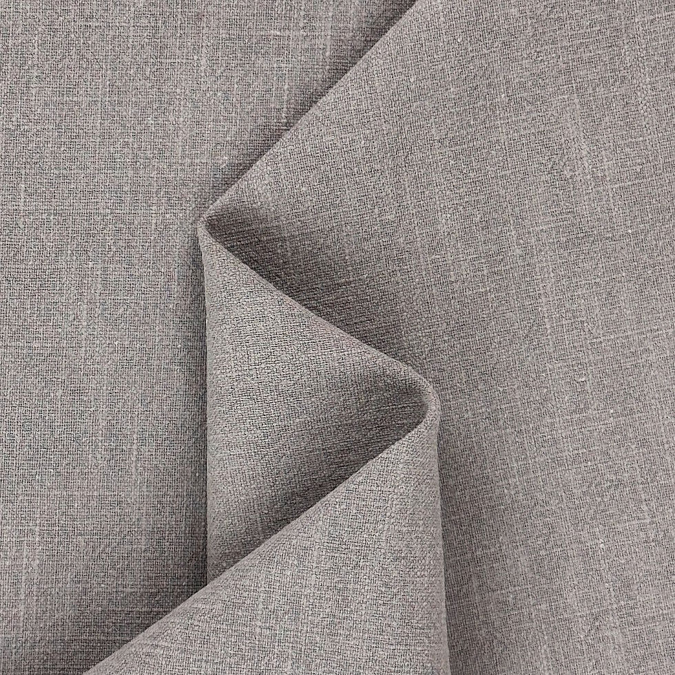 Luxurious 250gsm stone wash linen fabric in Ash, ideal for pants and jackets