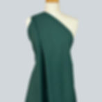 Fiji Pine green cotton voile fabric draped on a mannequin