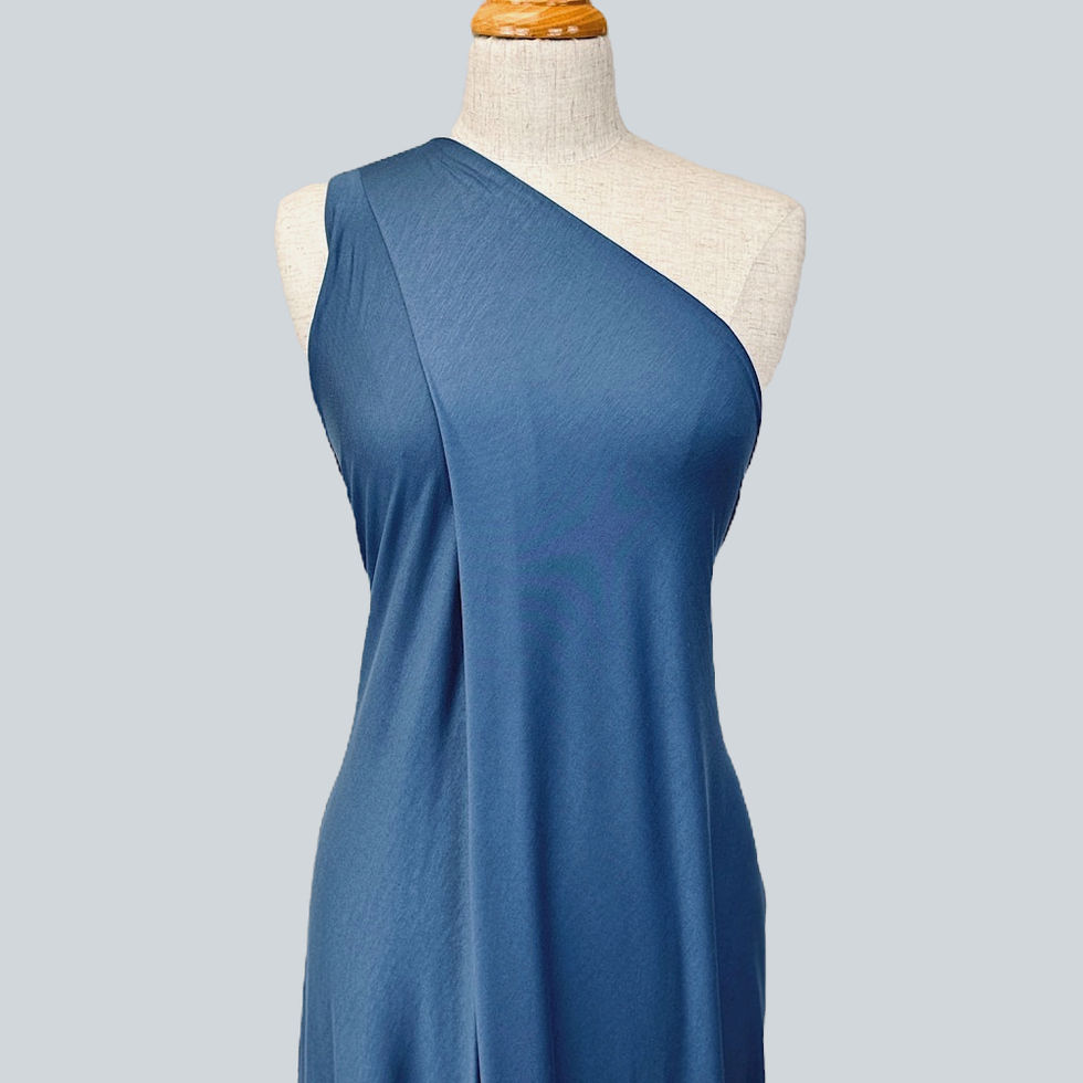 Blue bamboo jersey sustainable fabric