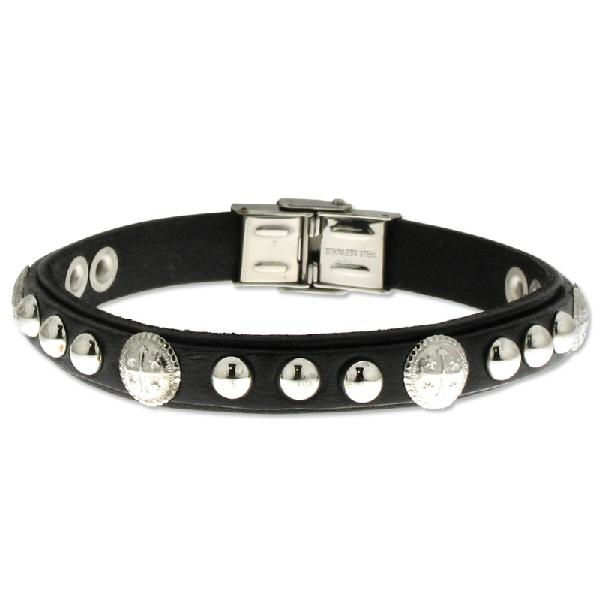 Miniatura: PULSERAS DE METAL con  CUERO