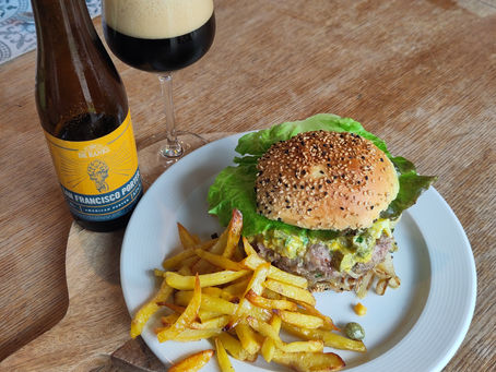 San Fransisco Porter (De Ranke) et Burger sauce gribiche · Un mariage foisonnant d'affinités
