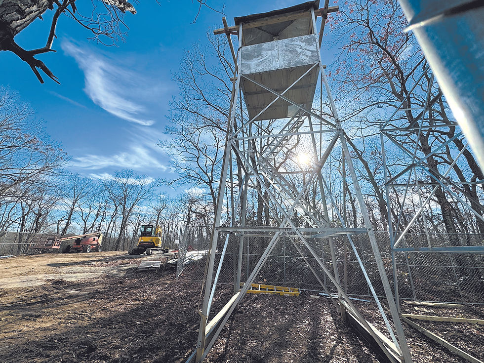 Ward Pound Ridge Fire tower construction progresses